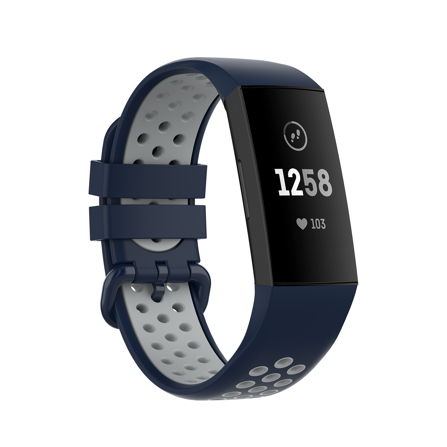 Bi-color Soft Silicone Watch Band for Fitbit Charge 4/4 SE/3/3 SE - Dark Blue/Grey, Fitbit Charge 4
Bi-color Soft Silicone Watch Band for Fitbit Charge 4/4 SE/3/3 SE - Dark Blue/Grey, Fitbit Charge 4