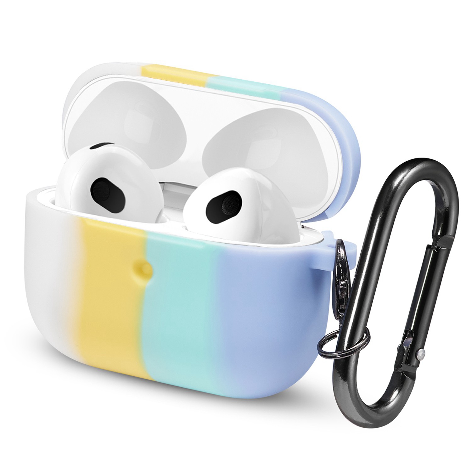 For Apple AirPods Pro Soft Silicone Skin Earphone Case Full Body Protective Cover with Keychain - White/Blue, AirPods Pro
For Apple AirPods Pro Soft Silicone Skin Earphone Case Full Body Protective Cover with Keychain - White/Blue, AirPods Pro