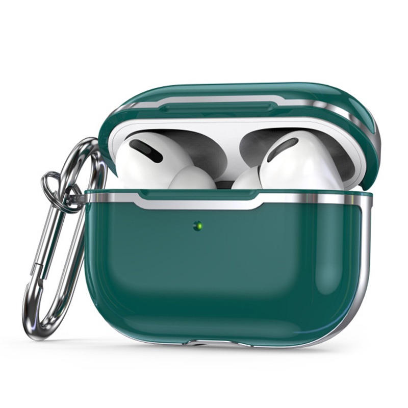 Для AirPods Pro 2 Полный Защитный TPU Portable Case Case Cox-ock-opply Learphone с Крючком Для Ключей - Черно -зеленый / Серебряный, AirPods Pro 2
Для AirPods Pro 2 Полный Защитный TPU Portable Case Case Cox-ock-opply Learphone с Крючком Для Ключей - Черно -зеленый / Серебряный, AirPods Pro 2