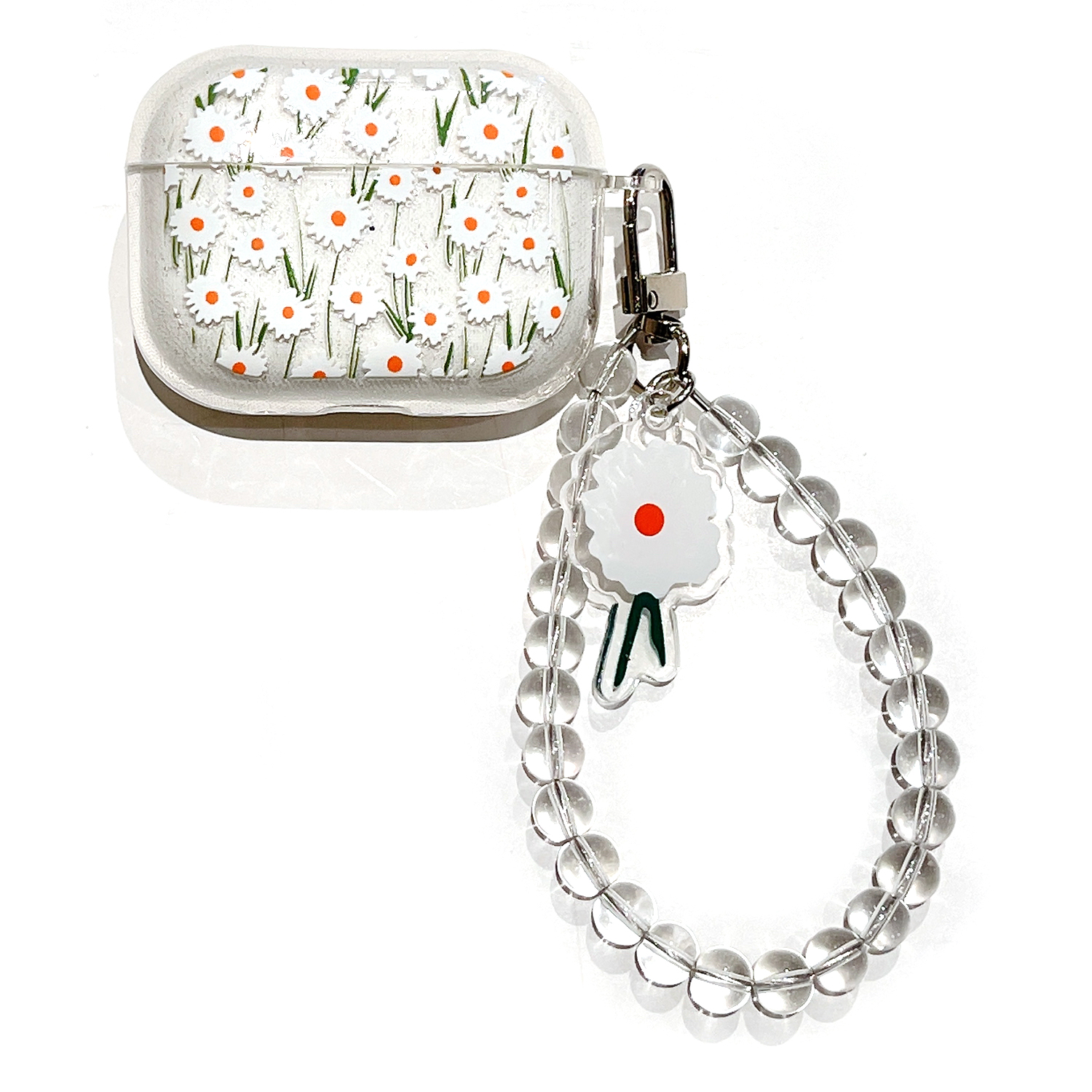 Einköpfige Ohrhörer Für Airpods Pro 2, Weiche Tpu-blumenmuster-drucken Glitzer-kopfhörerabdeckung Mit Kette - Weiße Blumen, AirPods Pro 2
Einköpfige Ohrhörer Für Airpods Pro 2, Weiche Tpu-blumenmuster-drucken Glitzer-kopfhörerabdeckung Mit Kette - Weiße Blumen, AirPods Pro 2
