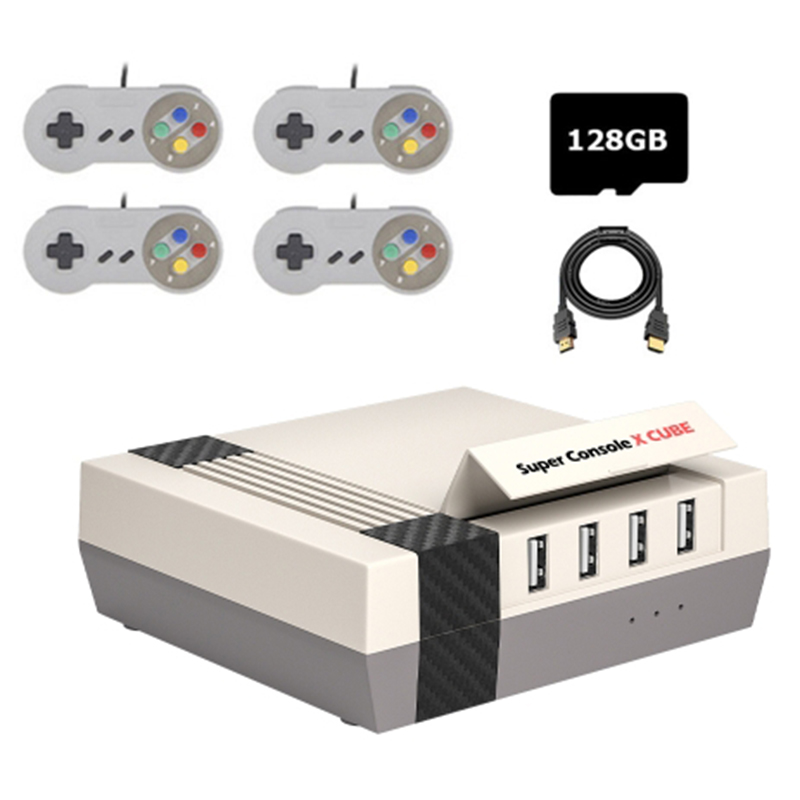 Kinhank Superkonsole X Cube HD Classic Game Console 128 gb Tragbare Videospiele Mit 4 Kabelgebundenen Controllern (EU -plug)
Kinhank Superkonsole X Cube HD Classic Game Console 128 gb Tragbare Videospiele Mit 4 Kabelgebundenen Controllern (EU -plug)