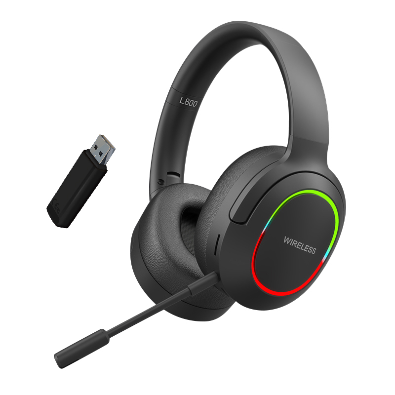 L800 2.4g Wireless / Bluetooth 5.1 Over-ear-headset LED Legliche Latence E-ssports-gaming-kopfhörer - Schwarz
L800 2.4g Wireless / Bluetooth 5.1 Over-ear-headset LED Legliche Latence E-ssports-gaming-kopfhörer - Schwarz