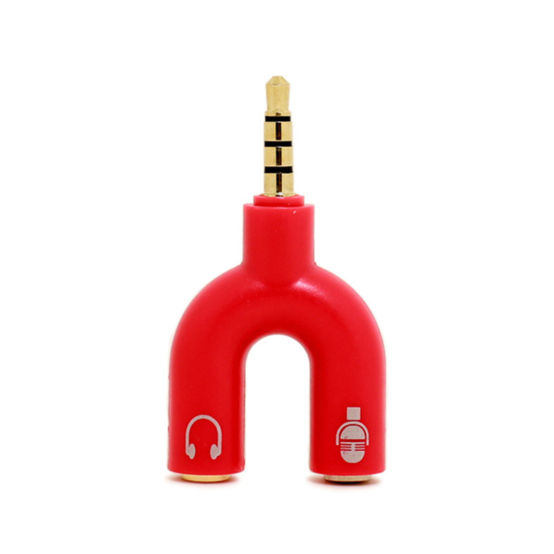 Y-shape 3.5mm Stereo Splitter Audio Male to Earphone Headset + Microphone Adapter - Red
Y-shape 3.5mm Stereo Splitter Audio Male to Earphone Headset + Microphone Adapter - Red
