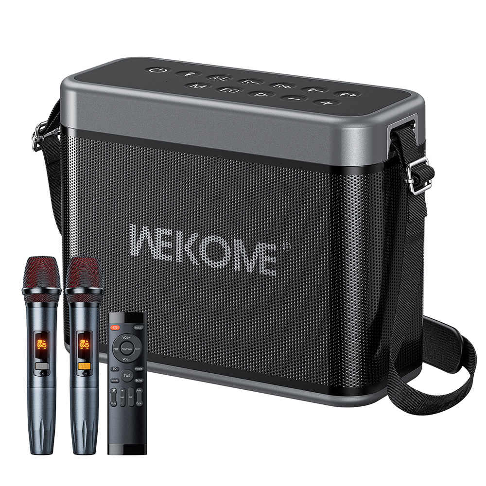 Wekome D41 Tragbarer Bluetooth -lautsprecher BT Karaoke -audiosystem Mit 2 Drahtlosen Mikrofonen Und 1 Fernbedienung
Wekome D41 Tragbarer Bluetooth -lautsprecher BT Karaoke -audiosystem Mit 2 Drahtlosen Mikrofonen Und 1 Fernbedienung