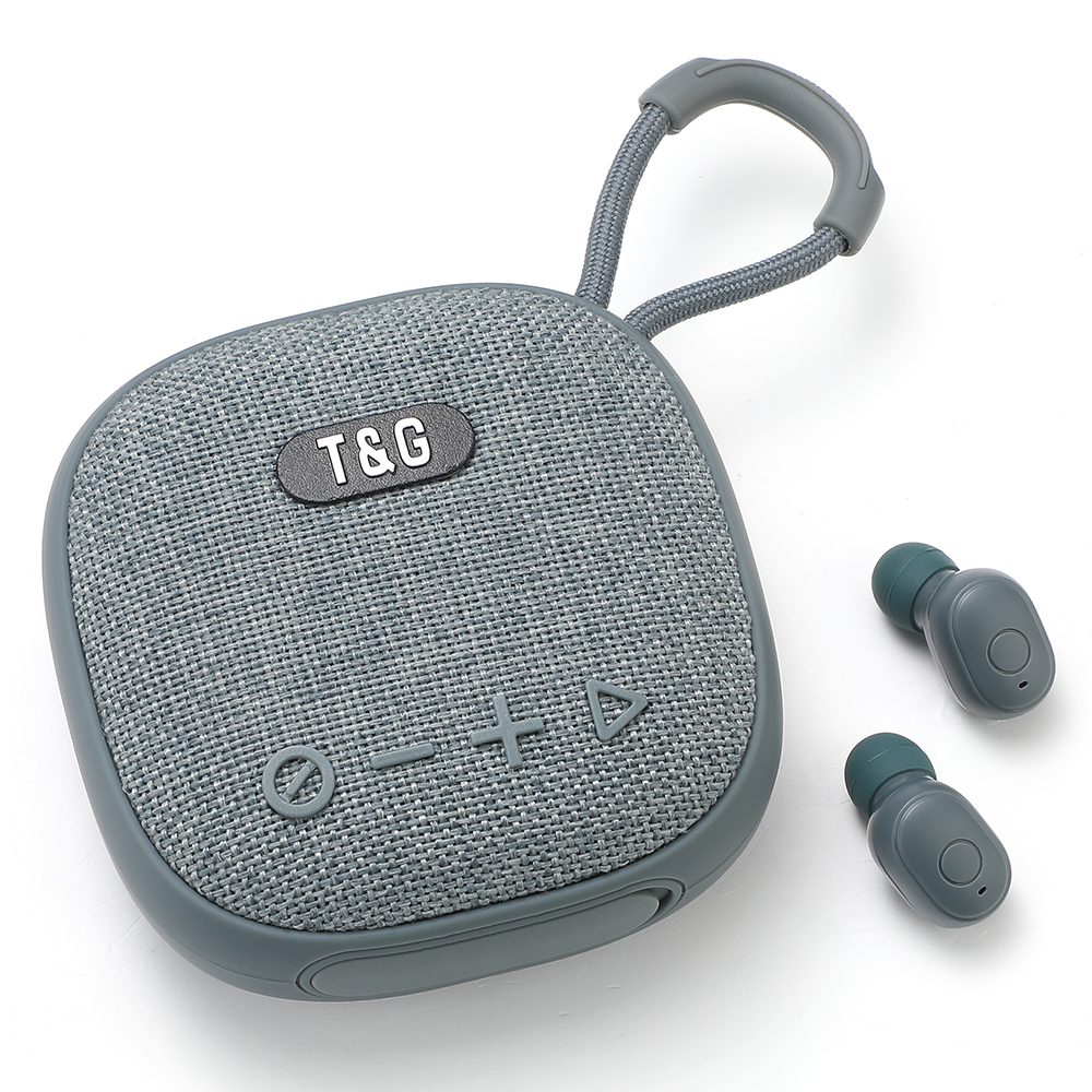 t & g TG813 2-in-1 TWS Wireless Speaker Bluetooth Earphone Stereo Sound Subwoofer Unterstützt Die Tf-kartenwiedergabe - Grau
t & g TG813 2-in-1 TWS Wireless Speaker Bluetooth Earphone Stereo Sound Subwoofer Unterstützt Die Tf-kartenwiedergabe - Grau