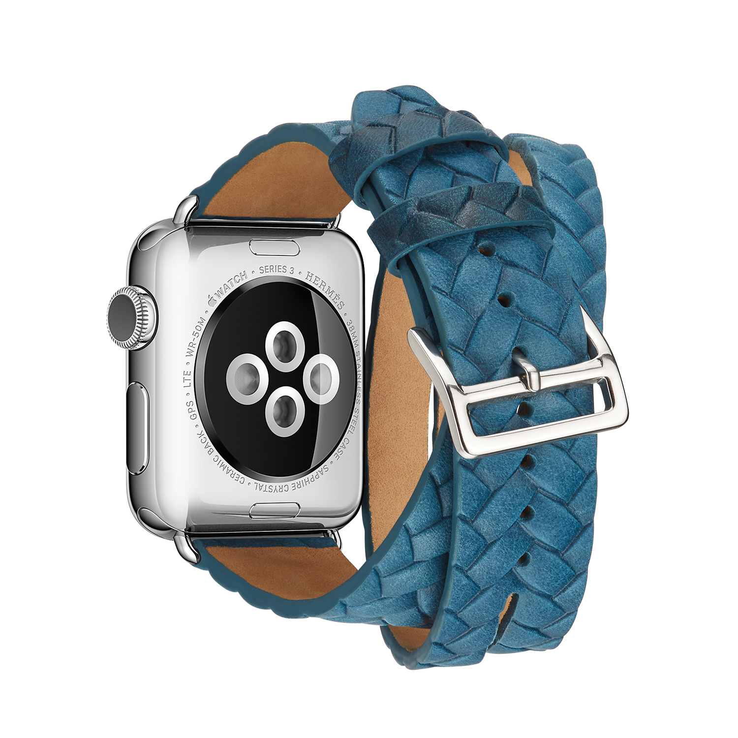 Woven Texture Double Tour Leather Watch Strap Replacement for Apple Watch Series 7 41mm/ Series 6 SE 5 4 40mm, Series 3 / 2 / 1 38mm - Blue, Apple Watch Series 5 40mm
Woven Texture Double Tour Leather Watch Strap Replacement for Apple Watch Series 7 41mm/ Series 6 SE 5 4 40mm, Series 3 / 2 / 1 38mm - Blue, Apple Watch Series 5 40mm
