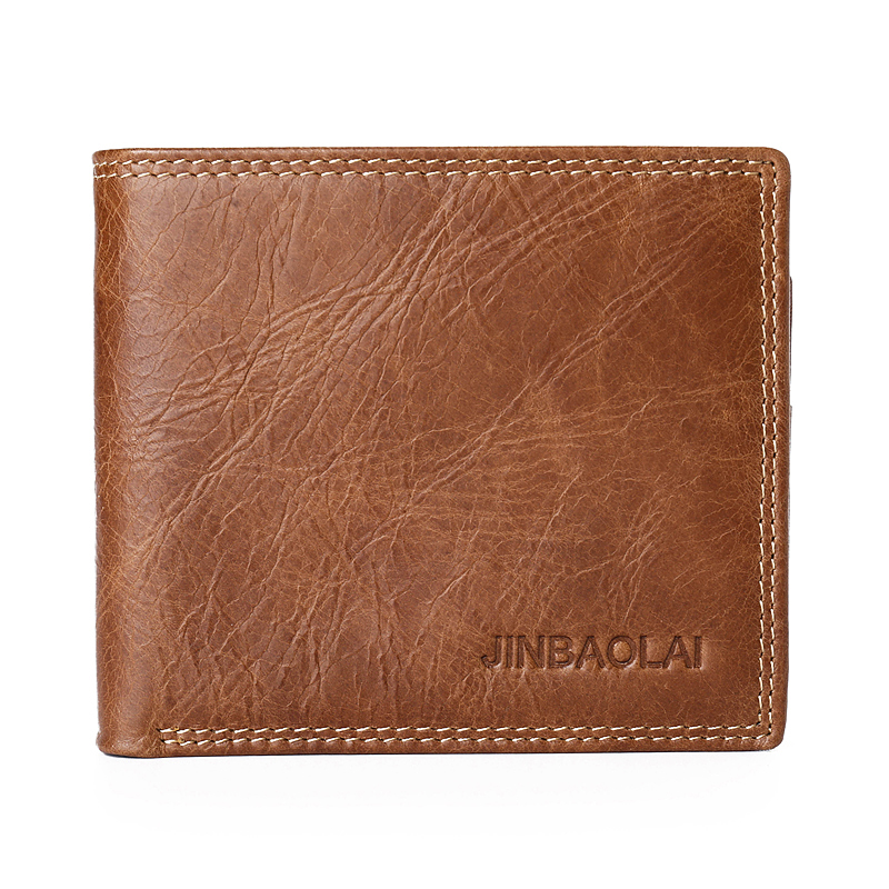JINBAOLAI Leisure Style Top Layer Cowhide Leather Short Purse Bi-fold Wallet with 2 Concealed Pocket for Men - Brown
JINBAOLAI Leisure Style Top Layer Cowhide Leather Short Purse Bi-fold Wallet with 2 Concealed Pocket for Men - Brown