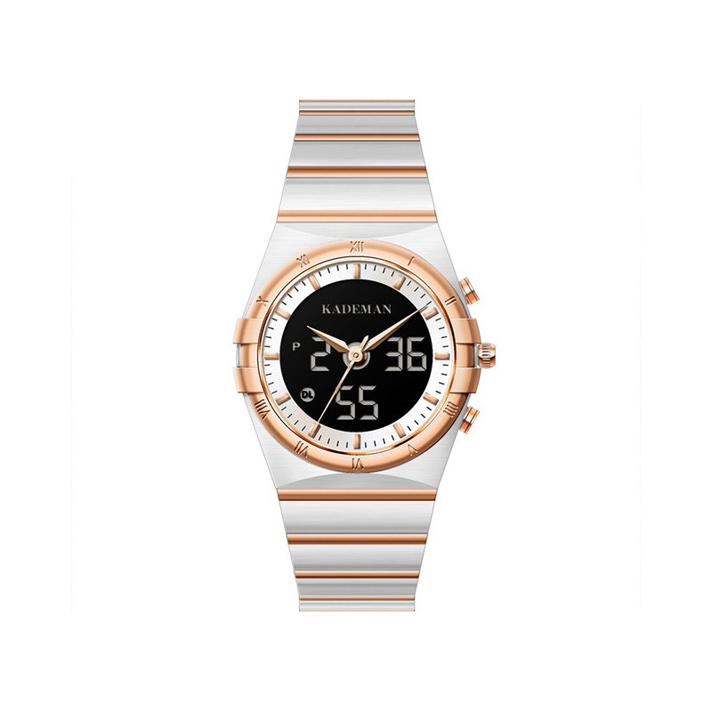 KADEMAN Fashionable Men's Watch Quartz Watch Stainless Steel Watches Luxury Sports Chronograph Quartz Watch - Silver/Rose Gold
KADEMAN Fashionable Men's Watch Quartz Watch Stainless Steel Watches Luxury Sports Chronograph Quartz Watch - Silver/Rose Gold