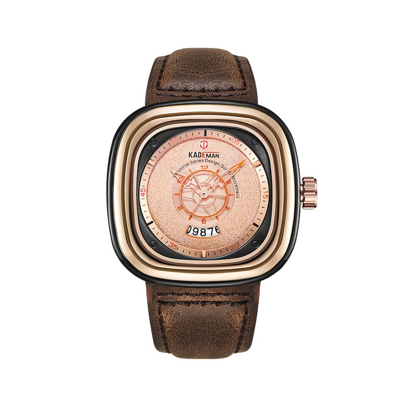 KADEMAN Fashionable Square Screen Calendar Waterproof Quartz Watch - Rose Gold/Brown
KADEMAN Fashionable Square Screen Calendar Waterproof Quartz Watch - Rose Gold/Brown