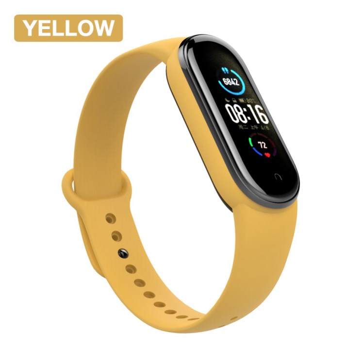 For Xiaomi Mi Band 5/6/7 Silicone Smart Watch Band Solid Color Replacement Wrist Strap - Yellow, Xiaomi Mi Band 5
For Xiaomi Mi Band 5/6/7 Silicone Smart Watch Band Solid Color Replacement Wrist Strap - Yellow, Xiaomi Mi Band 5