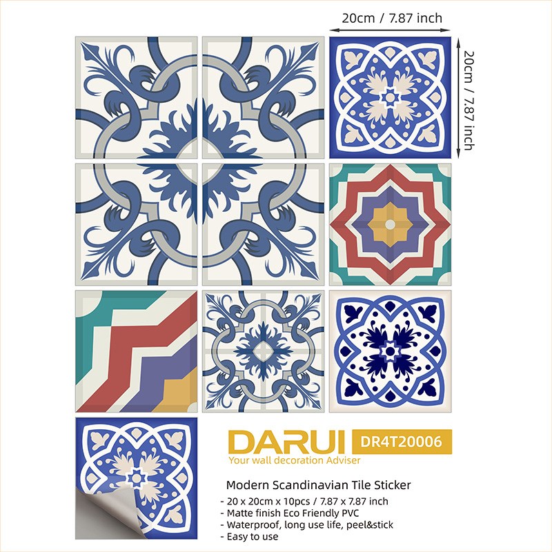 10PCS/Set Frosted Wall Floor Sticker Decal Waterproof DIY Wallpaper Tile Sticker, Size: 20x20cm - T06
10PCS/Set Frosted Wall Floor Sticker Decal Waterproof DIY Wallpaper Tile Sticker, Size: 20x20cm - T06