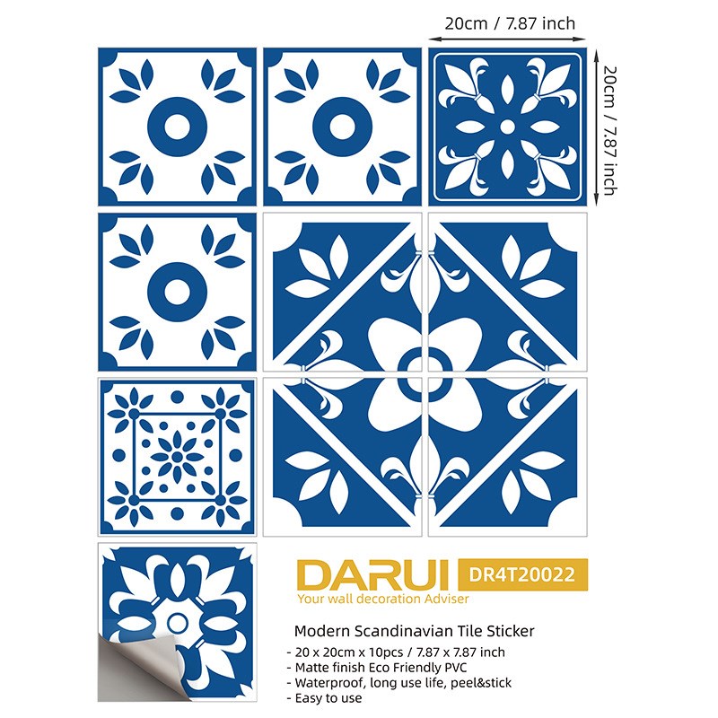 10PCS/Set Frosted Wall Floor Sticker Decal Waterproof DIY Wallpaper Tile Sticker, Size: 20x20cm - T22
10PCS/Set Frosted Wall Floor Sticker Decal Waterproof DIY Wallpaper Tile Sticker, Size: 20x20cm - T22