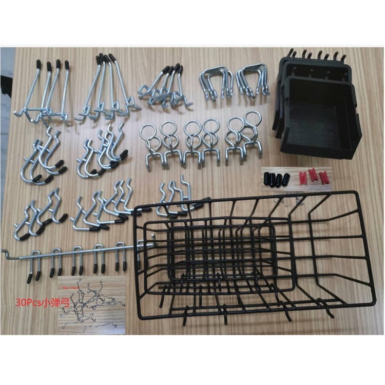 90pcs Peg Board Hooks Hardware -set Iron Frame Basket Halter 1 / 4 "pegboard Rack Wall Hanging Organizer Für Die Garage -aufbewahrung
90pcs Peg Board Hooks Hardware -set Iron Frame Basket Halter 1 / 4 "pegboard Rack Wall Hanging Organizer Für Die Garage -aufbewahrung