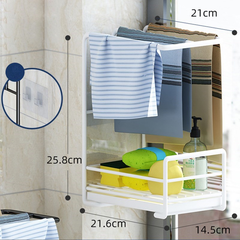 Kitchen Sponge Storage Rack Drain Sink Brush Holder Stand Towel Hanger Storage Rack - Updated/White
Kitchen Sponge Storage Rack Drain Sink Brush Holder Stand Towel Hanger Storage Rack - Updated/White