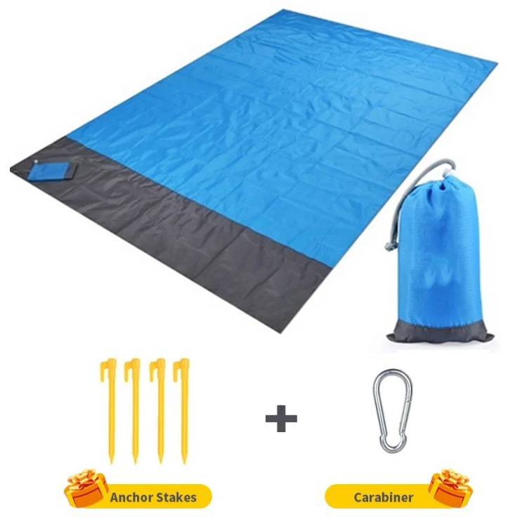 145 * 200 Cm Picknickmatte Outdoor Camping Wandern Wasserdichte Stranddecke Pad - Blau + Grau
145 * 200 Cm Picknickmatte Outdoor Camping Wandern Wasserdichte Stranddecke Pad - Blau + Grau