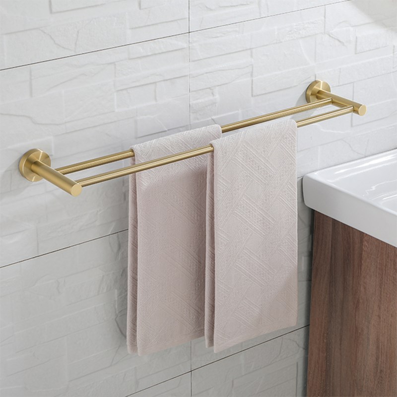 Bathroom Accessory Golden Bath Towel Holder Toilet Brush Holder Toilet Paper Holder - Double-rod Towel Holder
Bathroom Accessory Golden Bath Towel Holder Toilet Brush Holder Toilet Paper Holder - Double-rod Towel Holder