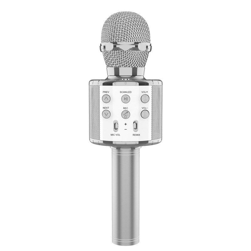 WS858L Беспроводной Портативный Караоке -микрофон с Красочными Огнями Bluetooth Mic Dinger - Серый
WS858L Беспроводной Портативный Караоке -микрофон с Красочными Огнями Bluetooth Mic Dinger - Серый