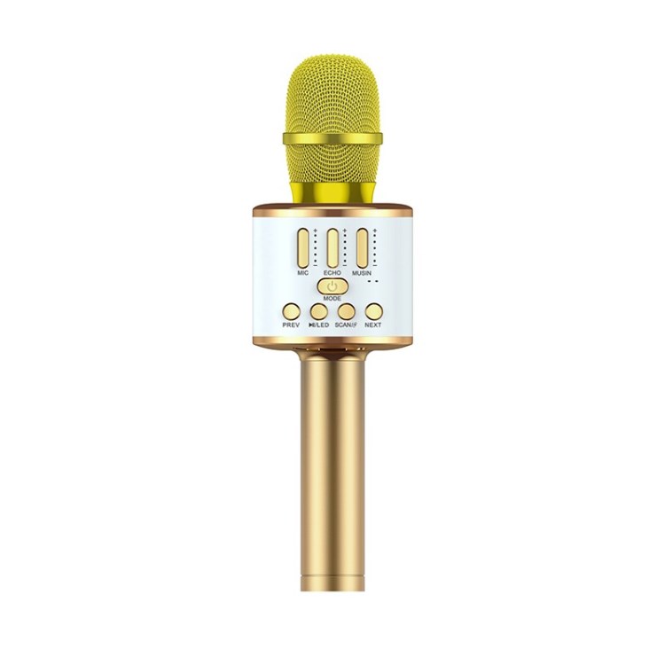 A68 Wireless Bluetooth Microphone with LED Light Handheld Karaoke Mic Speaker - Gold
A68 Wireless Bluetooth Microphone with LED Light Handheld Karaoke Mic Speaker - Gold