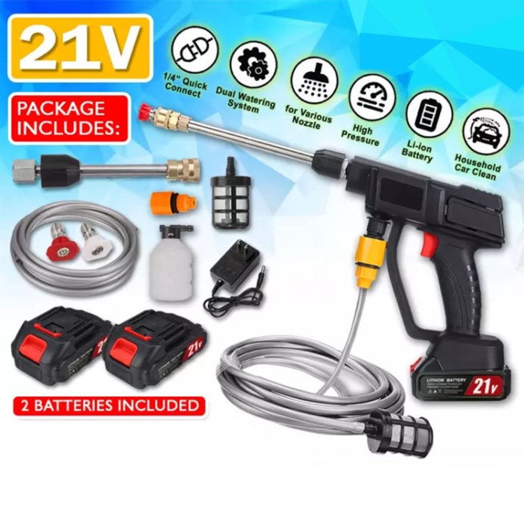 Tragbare Hochdruckwaschmaschine 15A 30bar Auto Garden Water Sprayer - US-Stecker / 2 Batterien / 21V
Tragbare Hochdruckwaschmaschine 15A 30bar Auto Garden Water Sprayer - US-Stecker / 2 Batterien / 21V