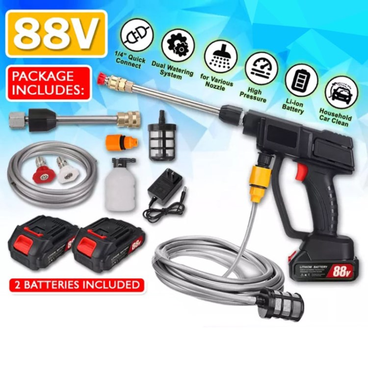 Tragbare Hochdruckwaschmaschine 15A 30bar Auto Garden Water Sprayer - US-Stecker / 2 Batterien / 88V
Tragbare Hochdruckwaschmaschine 15A 30bar Auto Garden Water Sprayer - US-Stecker / 2 Batterien / 88V