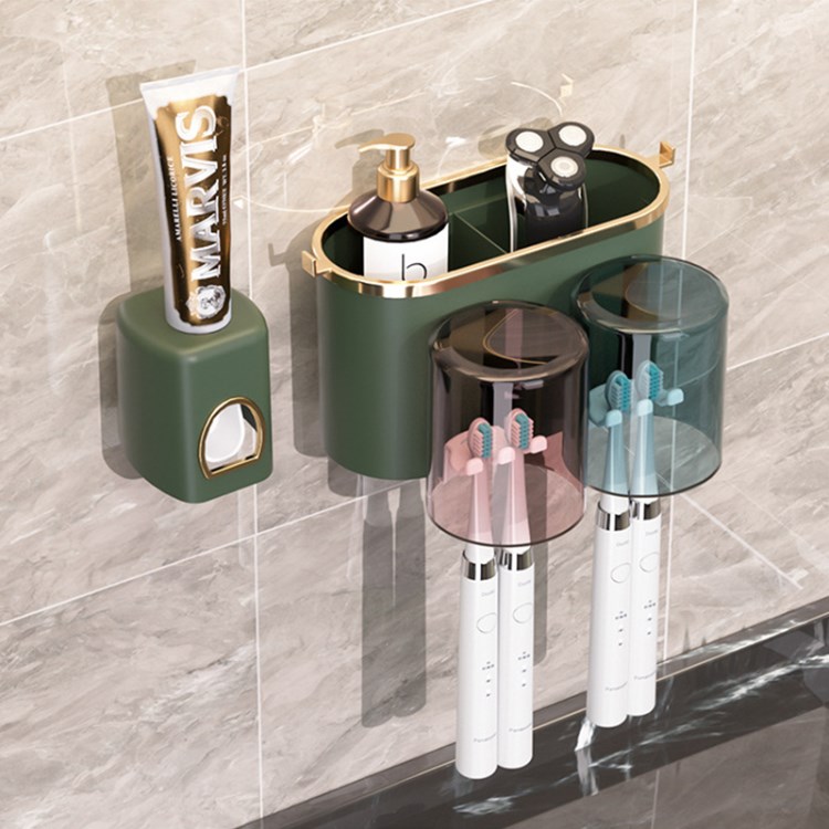 Bathroom Storage Rack Wall Mounted Hanging Toothbrush Cup Holder Organizer - Green / 2-Cup+Dispenser
Bathroom Storage Rack Wall Mounted Hanging Toothbrush Cup Holder Organizer - Green / 2-Cup+Dispenser