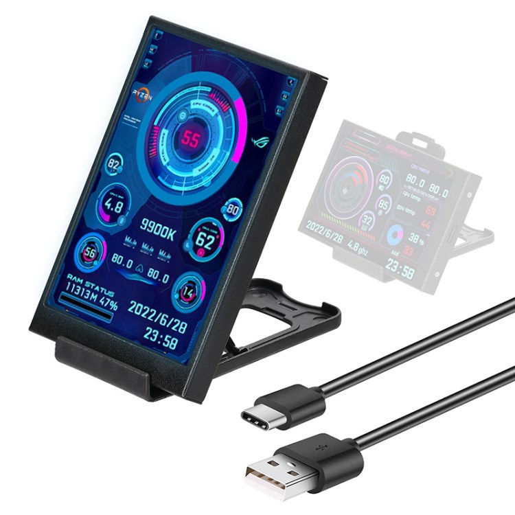3,5-zoll-ips-typ-c Tragbarer Monitor Sekundärbildschirm Für Computer Monitor CPU GPU RAM HDD USB Display AIDA64
3,5-zoll-ips-typ-c Tragbarer Monitor Sekundärbildschirm Für Computer Monitor CPU GPU RAM HDD USB Display AIDA64