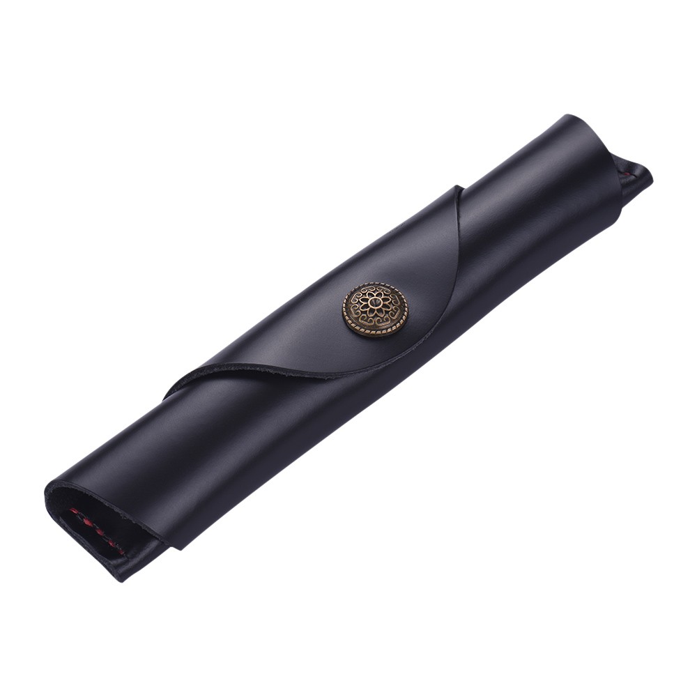 Leather Pen Case Fountain Handmade Sleeve Bag Pouch Protector for Single Pen Stylus Ballpoint, Size: 7'' x 1.2'' - Black
Leather Pen Case Fountain Handmade Sleeve Bag Pouch Protector for Single Pen Stylus Ballpoint, Size: 7'' x 1.2'' - Black