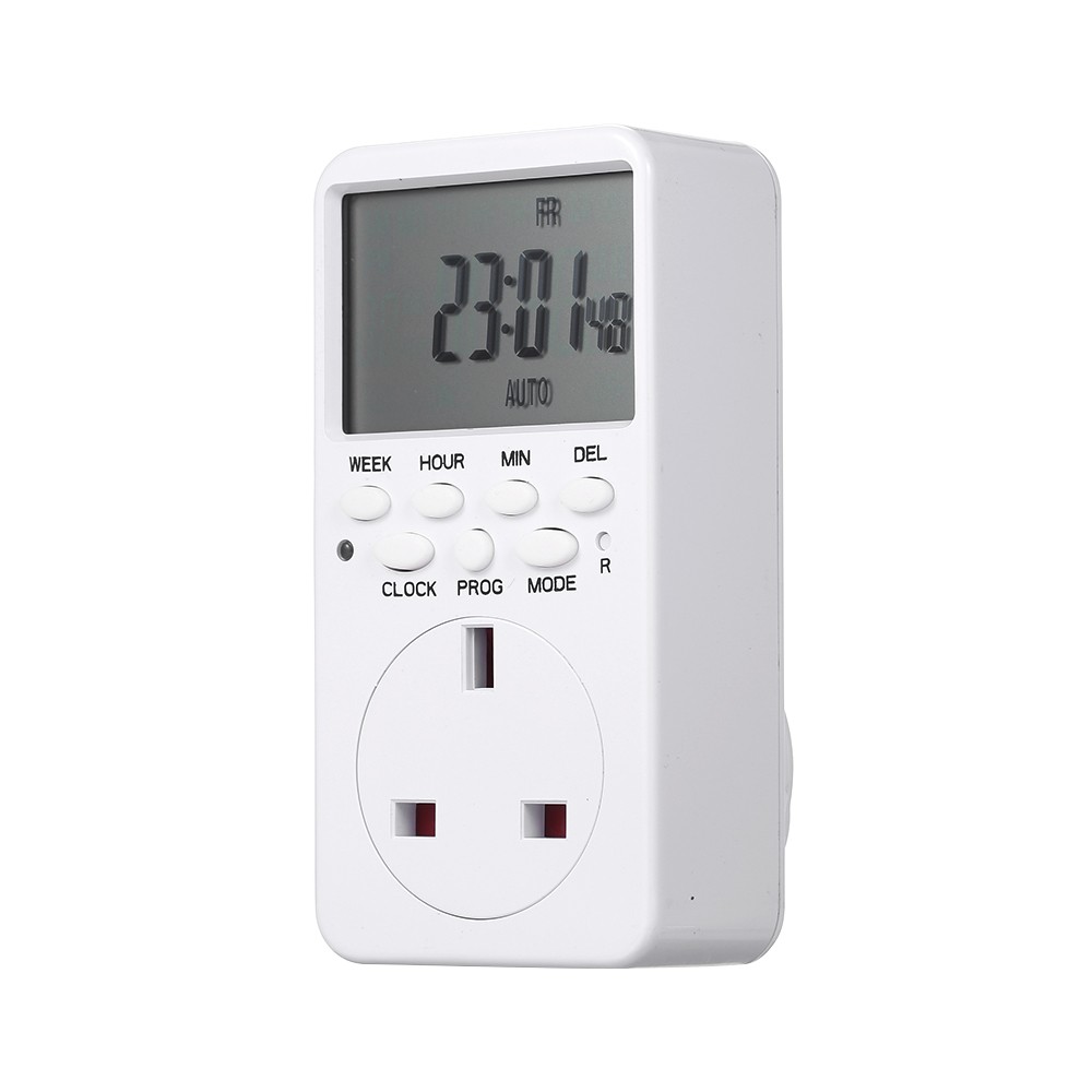 Digital Timer Switch Socket Programmable Time Switch Energy Saving Intelligent Timing Socket - UK Plug
Digital Timer Switch Socket Programmable Time Switch Energy Saving Intelligent Timing Socket - UK Plug