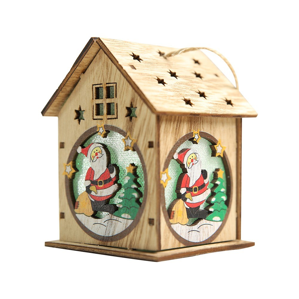Christmas Luminous Wooden House with Colorful LEDs Light Christmas Tree Hanging Ornaments - Type 1
Christmas Luminous Wooden House with Colorful LEDs Light Christmas Tree Hanging Ornaments - Type 1