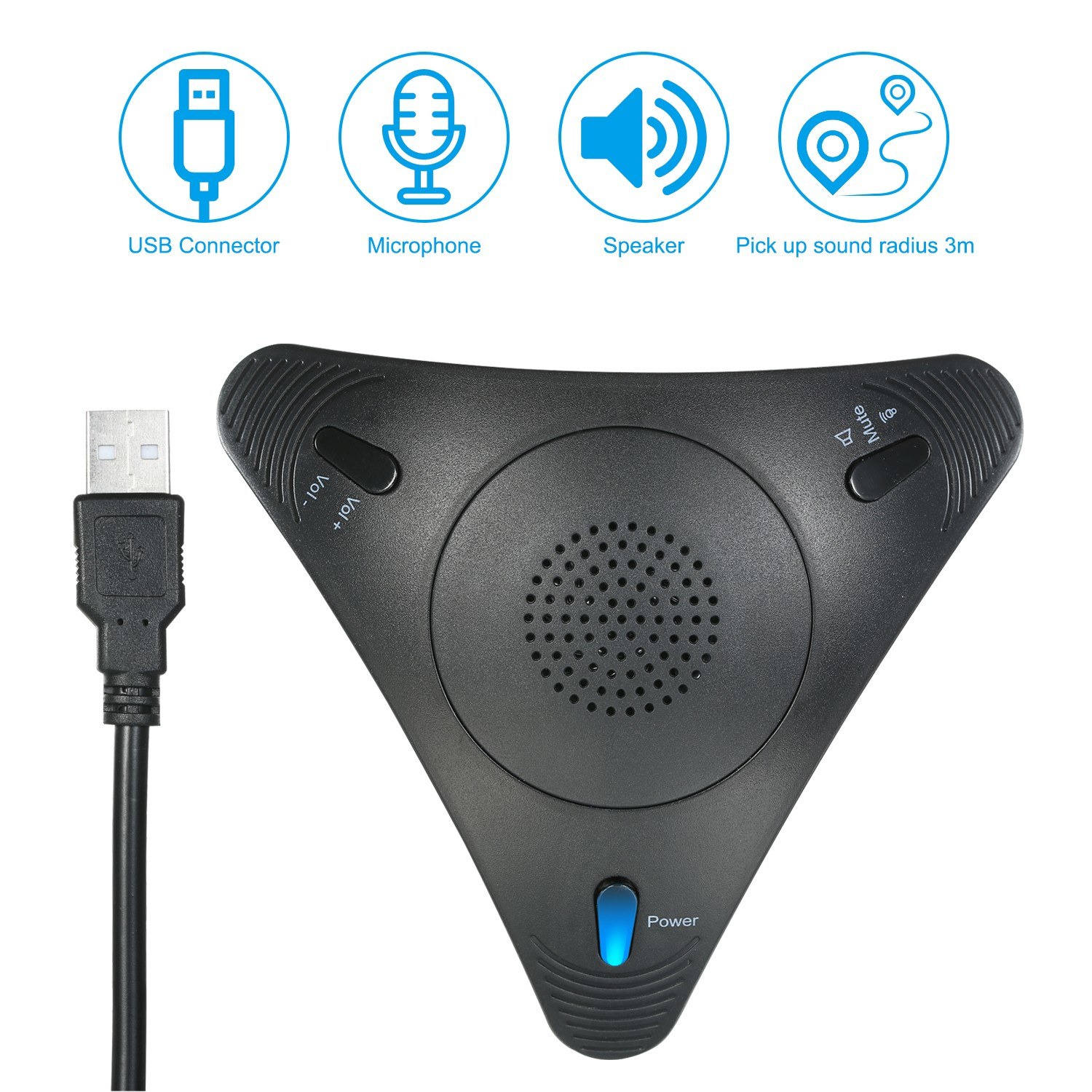 USB Conference Computer Microphone VOIP Omnidirectional Desktop Wired Microphone Built-in Speaker
USB Conference Computer Microphone VOIP Omnidirectional Desktop Wired Microphone Built-in Speaker