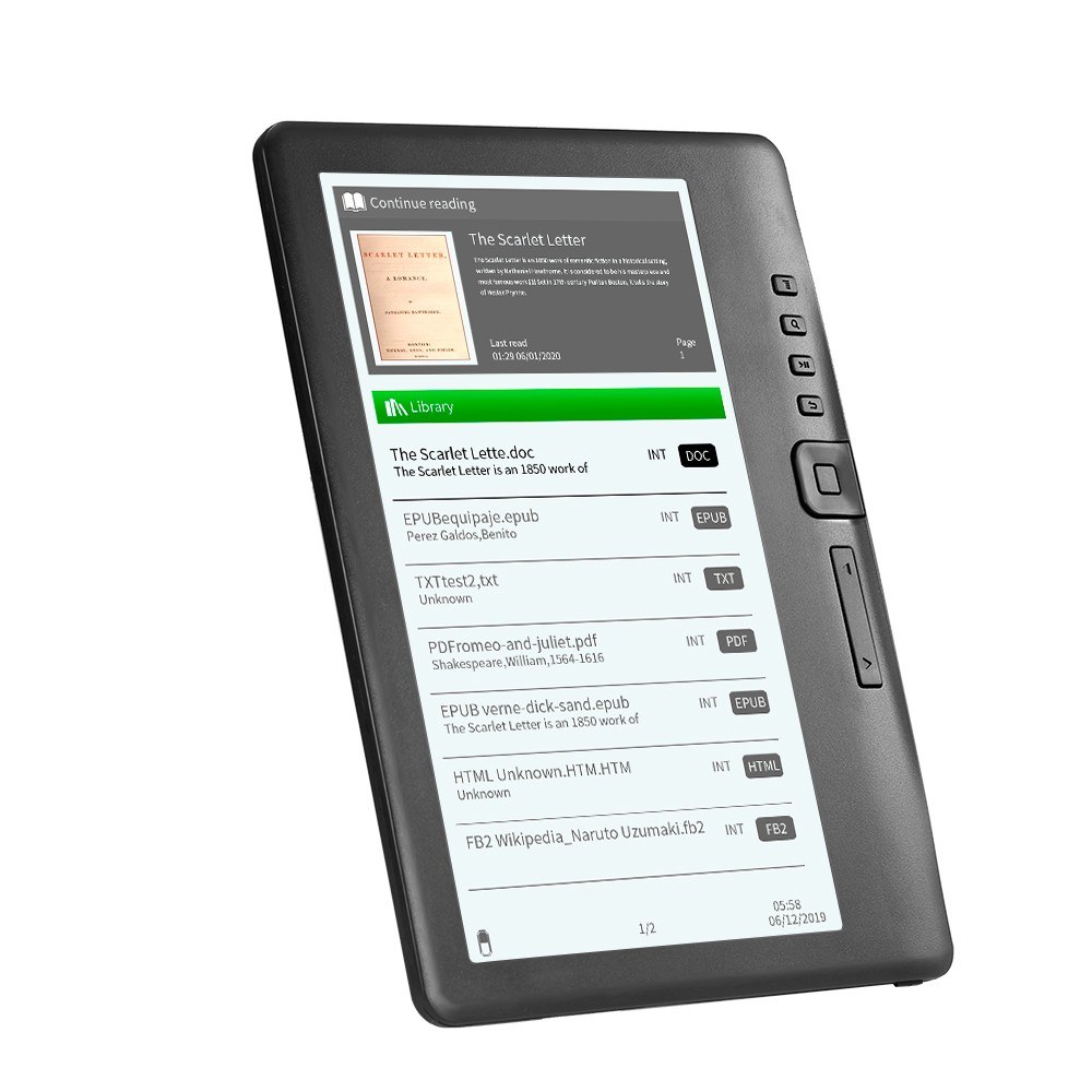 BK7019 Portable e-Book Reader 7inch Multifunction E-Reader Backlight Color LCD Display Screen - 8GB
BK7019 Portable e-Book Reader 7inch Multifunction E-Reader Backlight Color LCD Display Screen - 8GB