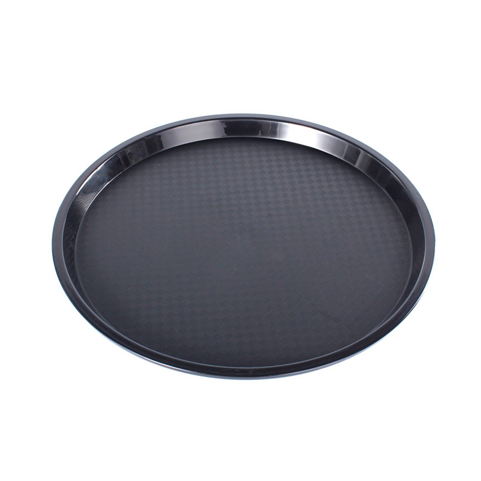 14-inch Round Serving Tray Beverage Dinner Tray One-handed Carry Fast Food Service Tray with Non Skid Surface - 1pcs Black
14-inch Round Serving Tray Beverage Dinner Tray One-handed Carry Fast Food Service Tray with Non Skid Surface - 1pcs Black