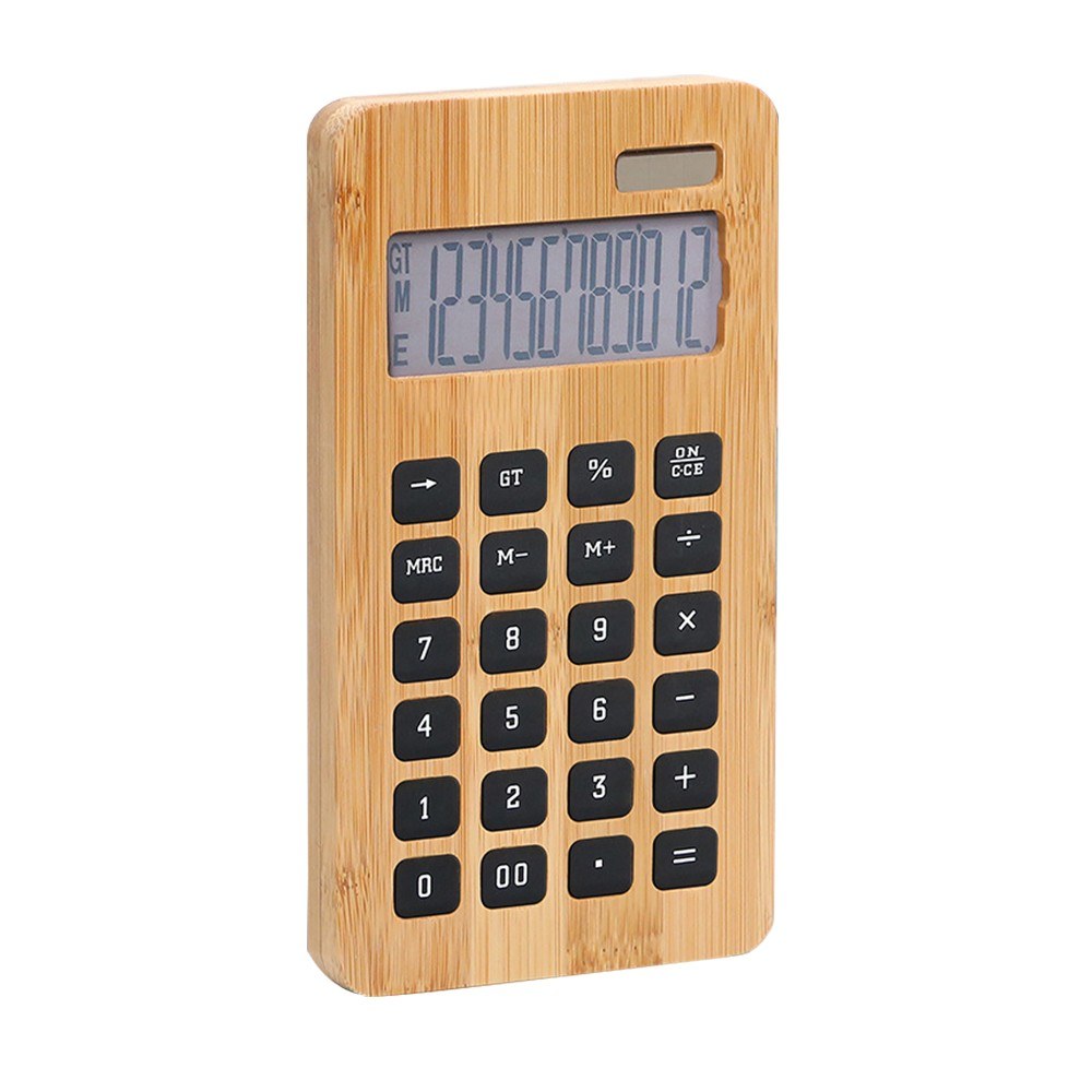 Desktop Bamboo Calculator 12 Digits Display Solar Energy & Button Battery Dual Powered Calculating Tool
Desktop Bamboo Calculator 12 Digits Display Solar Energy & Button Battery Dual Powered Calculating Tool