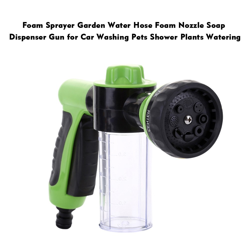 Garden Water Hose Foam Nozzle Foam Sprayer Soap Dispenser Gun for Car Washing Pets Shower Plants Watering
Garden Water Hose Foam Nozzle Foam Sprayer Soap Dispenser Gun for Car Washing Pets Shower Plants Watering