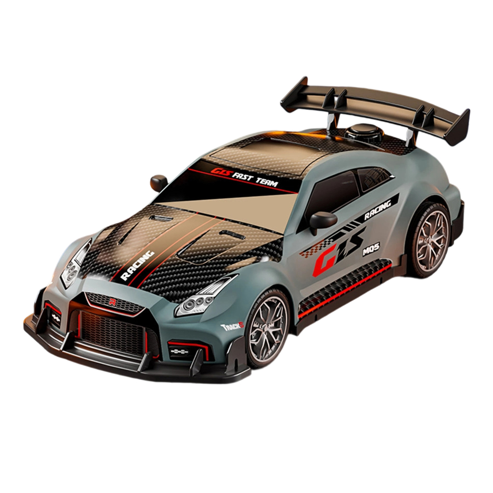 9166-12 2.4G RC Drift Car with Spray Effect High Speed Racing Vehicle Toy with Lights / Sound Effects - Grey