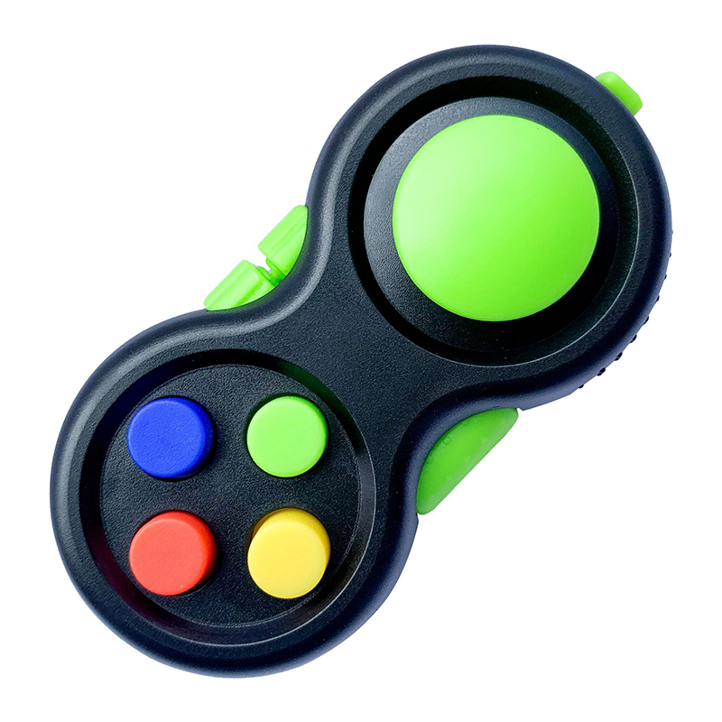 

FT04 Dekompressionsspiel-controller Reduktion Druckspiel Handle Dekompression Joy-stick-spielzeug Mit Schlüsselbund - Grün / Bunt