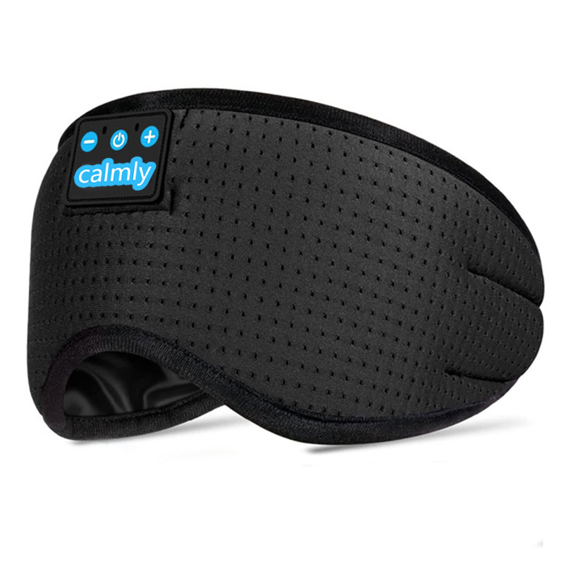 

Bluetooth Sleep Eye Mask Intellent Sleep Aid Music Music Mask Mask Wireless Sleend Eye Cover с Музыкой / Спикер -воздухопроницаемая Дуговая Маска Для Глаз - Черный