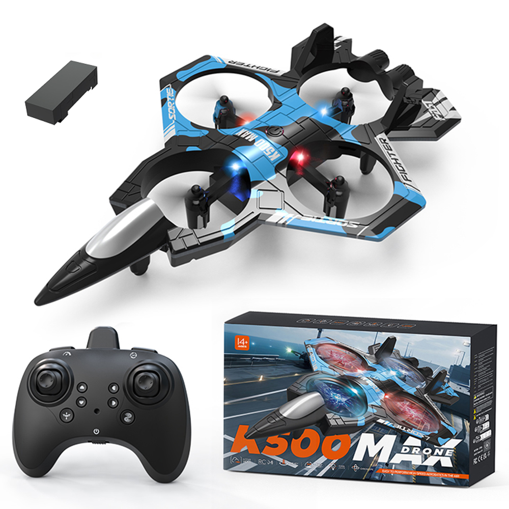 K500 MAX Remote Control Quadcopter Drone Altitude Hold Flight Stunt Toy RC Aircraft, Single Battery - Camo Blue