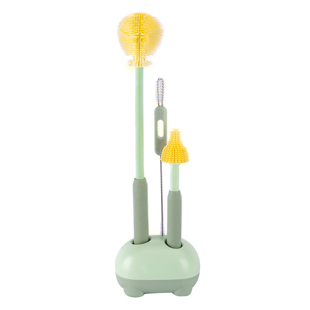

3pcs Silikonreinigungsbürstenkit Baby Milchflasche Reiniger Brustwarzenstrohreiniger (bpa-frei, Keine Fda-zertifizierung) - Grün