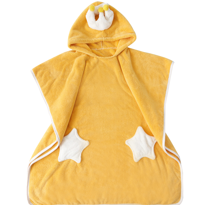 

60x120 cm Kapuzenbadhandtuch Hochsorptionales Kinderbadetuch Weiche Babypartydecke - Gelb