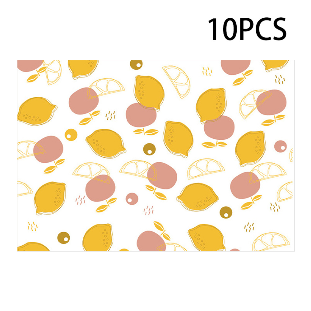 

10pcs Einweg-stick-on-placemat Für Kinder Baby Essen Wasserdichte Tischplacemat st (bpa-frei, Keine Fda-zertifizierung) - Zitrone