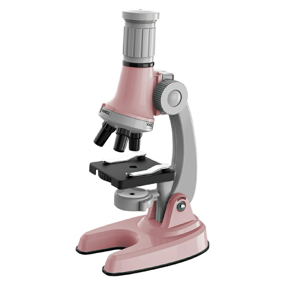 3301 STEM Educational Microscope Toy 100X / 600X / 1200X Magnification Science Kit Biology Experiment Equipment - Pink