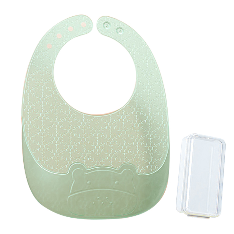 

Super Weiches Silikon+nano Silber Baby Labber Food Crumb Catcher Verstellbare Kleinkind Essen Lätzchen Mit Aufbewahrungsbox St. - Hellgrün