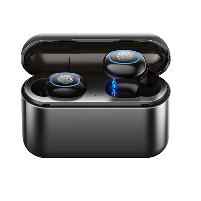 

A2 TWS Bluetooth 5.0 Wireless Touch Mini Earplug Stereo Headset 2600 mAh Capacity with Charging Box - Black, iPhone 12 mini