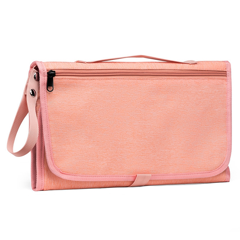 

ZS0123 Tragbare Faltbare Windelwickelmatte Outdoor -windelwechsel Mit Aufbewahrungstaschen Für Kleinkinder -säuglinge - Rosa