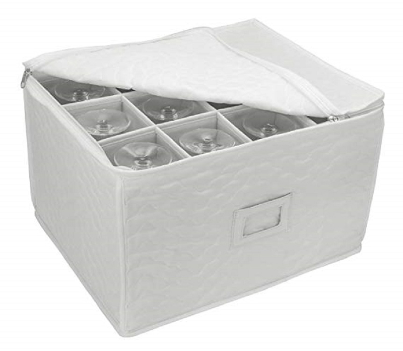 

Home Bar 12-gauge Champagne Cup Receiving Goblet Box Bag - White