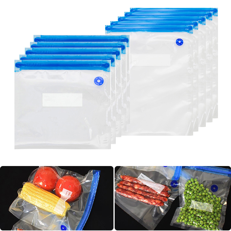 

4pcs/set, Запечатываемая Пакетная Упаковка Ziplock Food Clear Bouck 26x28 См.