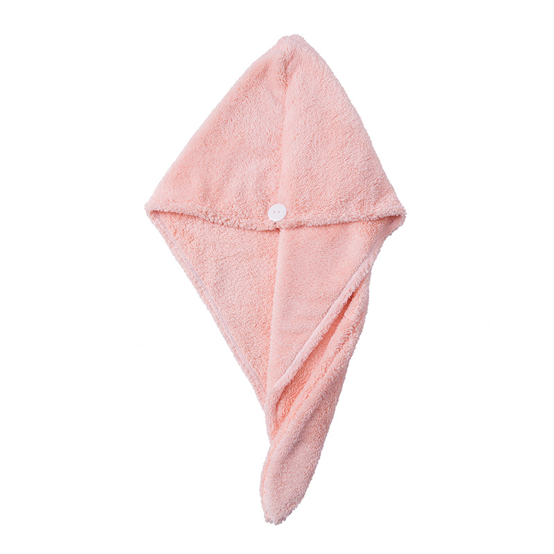 

Water Absorbent Coral Fleece Soft Shower Cap Dry Hair Towel Wrap - Apricot