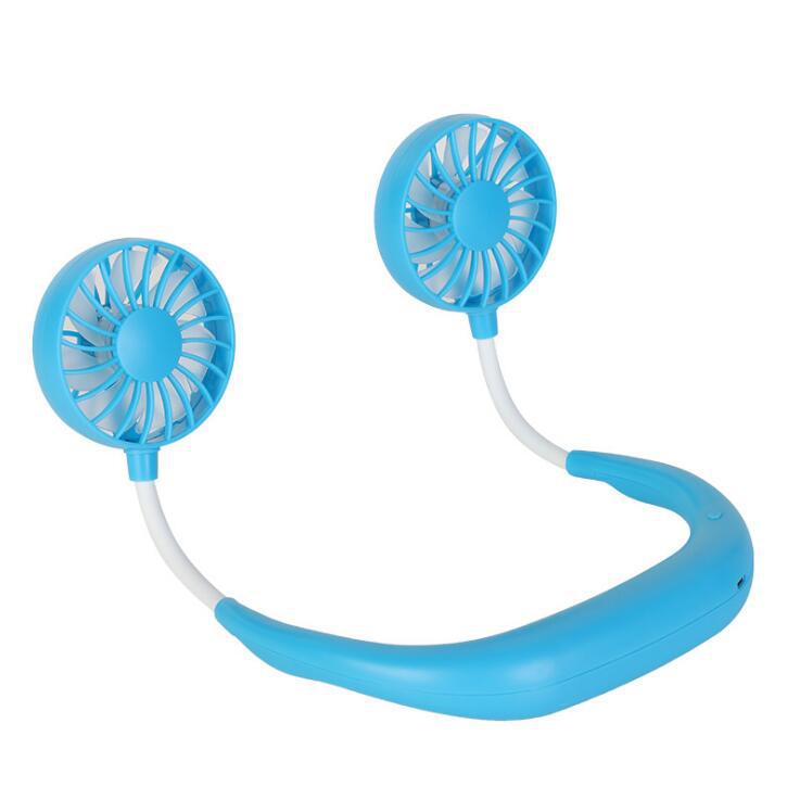 

Flexible Student Portable Removable Mini USB Rechargeable Fan Halter Sports Fan - Blue