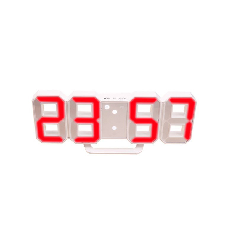 

Electric LED Light Easy-to-read Clock with Adjustable Brightness - Red